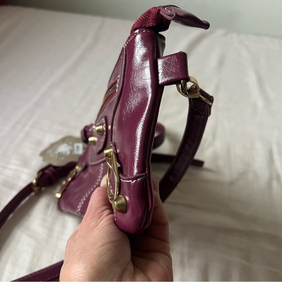 NWT Cocoa + Carmen plum crossbody/clutch 10x5.5 - Picture 3 of 7